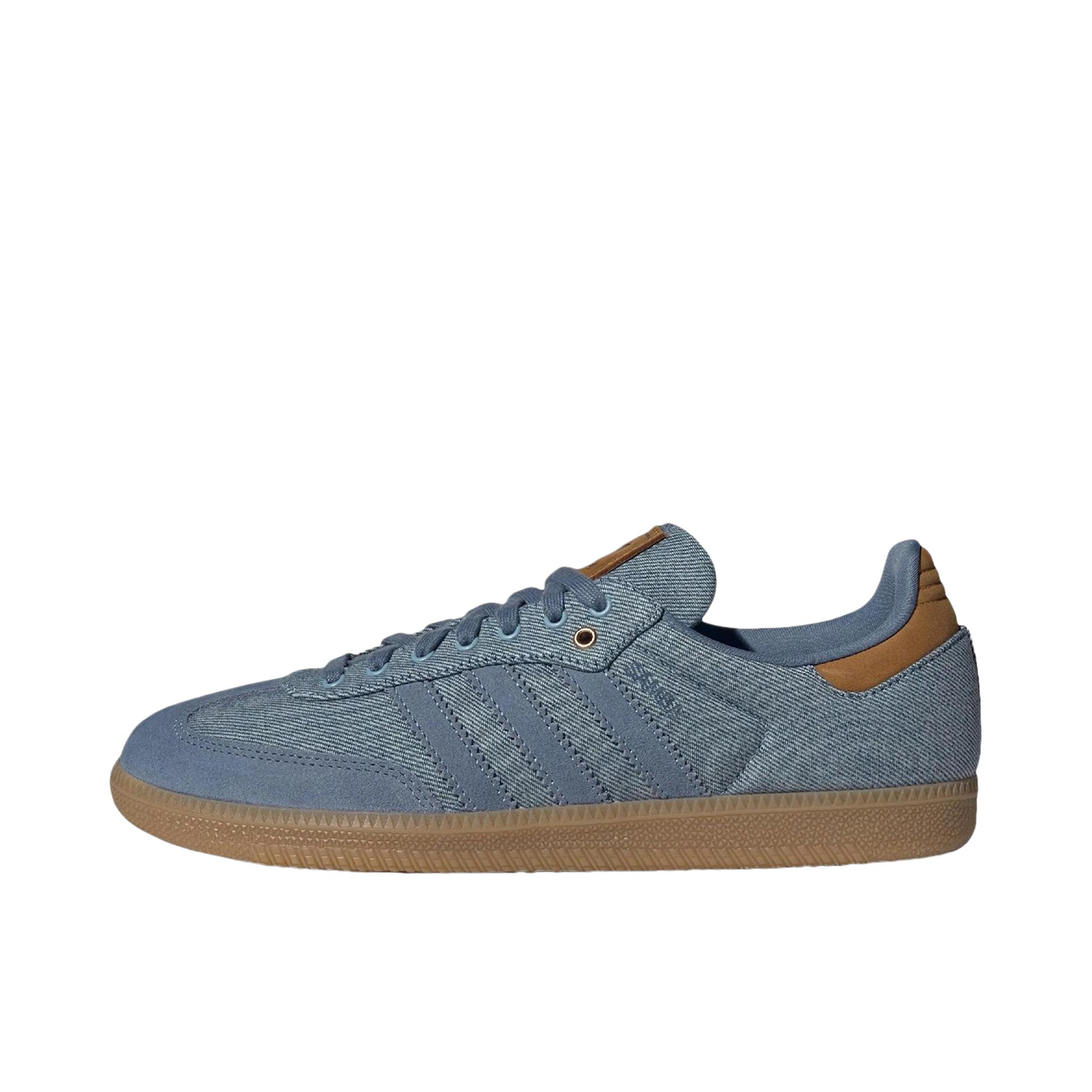 推荐商品：adidas Originals Samba OG T头鞋 板鞋 经典复古舒适百搭耐磨合成革圆头薄底贴合 牛仔蓝