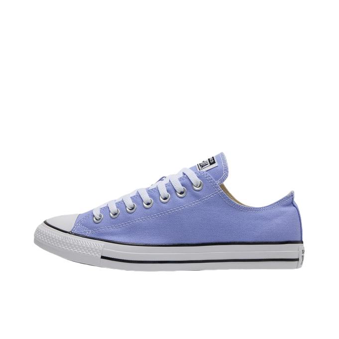 推荐商品：Converse/匡威 Chuck Taylor All Star 帆布鞋 常青款轻便防滑耐磨百搭复古圆头减震贴合高帮 低帮/雾蓝色/白色