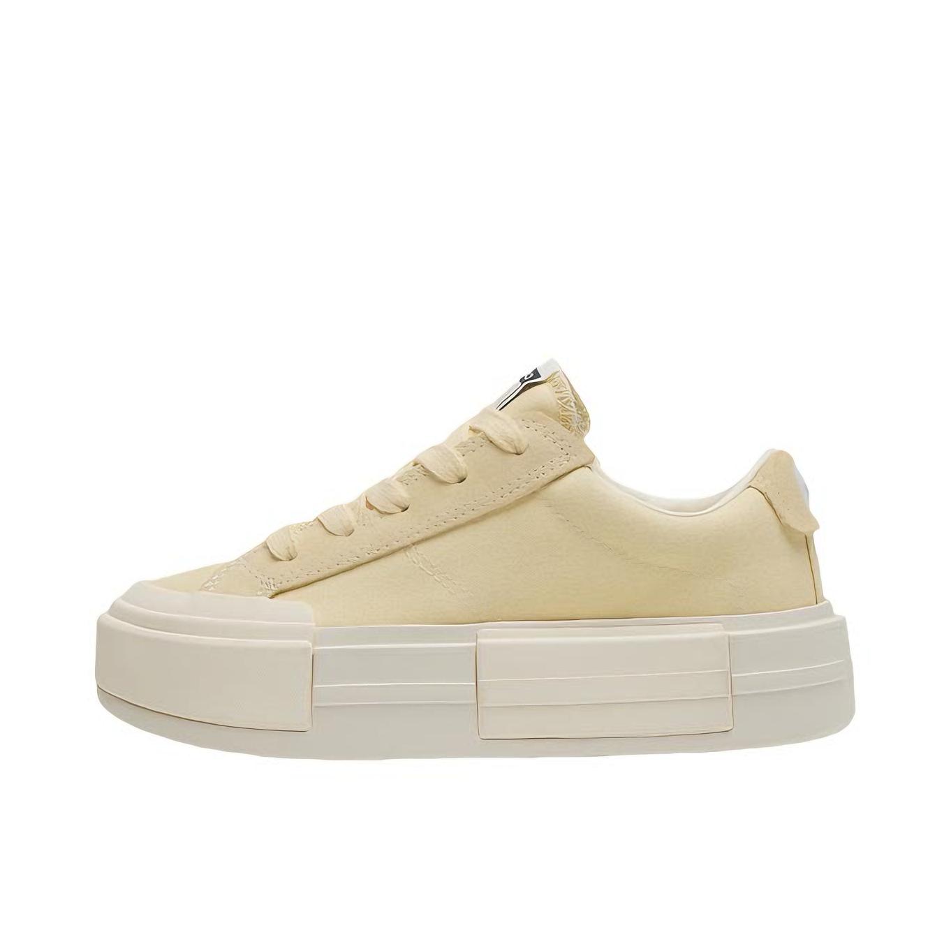 推荐商品：Converse/匡威 All Star Cruise 帆布鞋 增高舒适简约防滑耐磨低帮圆头支撑 浅黄色