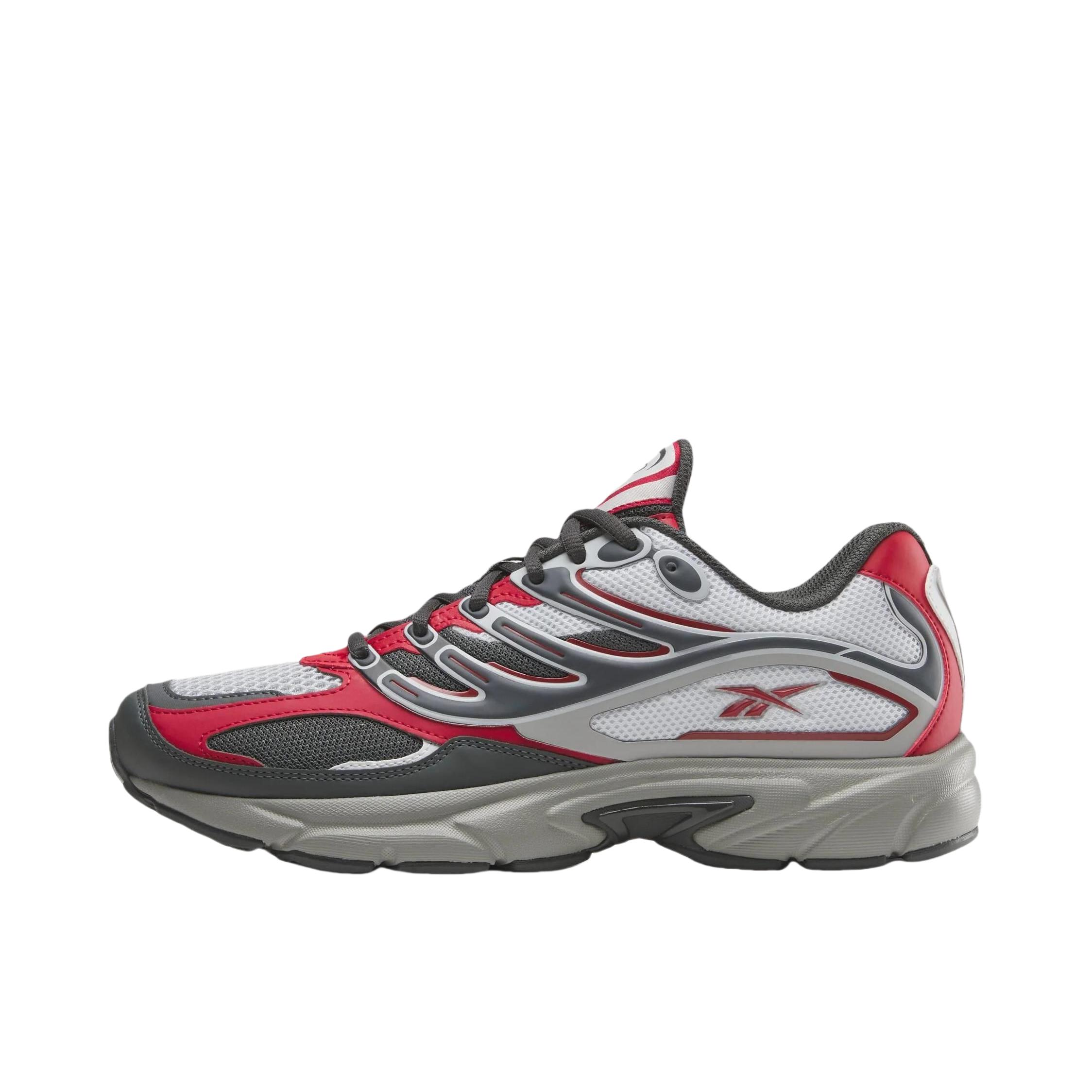 推荐商品：Reebok/锐步 Premier Road Control 跑鞋 复古圆头系带厚底 灰色/红色