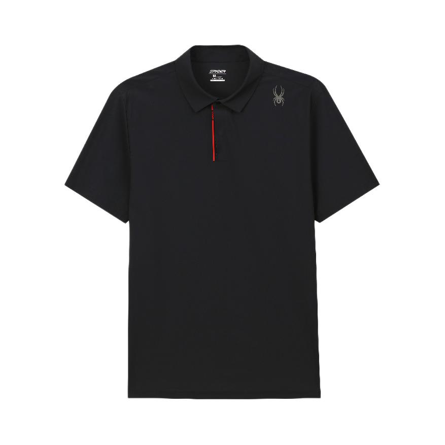 推荐商品：spyder 透气凉感直筒耐磨短袖Polo衫 25ES461M 黑