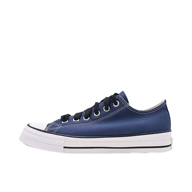 推荐商品：Converse/匡威 Chuck Taylor All Star 帆布鞋 常青款轻便防滑耐磨百搭复古圆头减震贴合高帮 深蓝色/帆白色