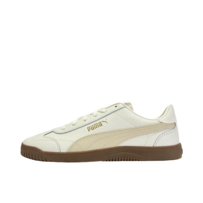 推荐商品：Puma/彪马 Club 5v5 板鞋 T头拼接复古百搭防滑耐磨薄底舒适缓震 米白色/砂陶棕