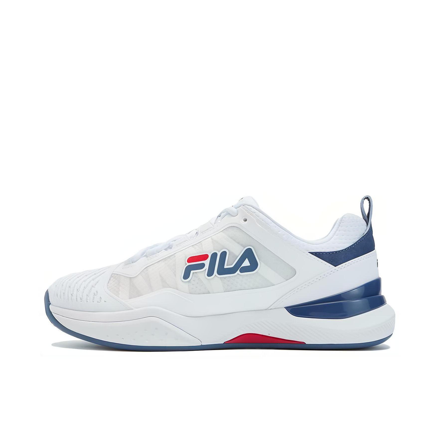 推荐商品：FILA/斐乐 Speed Serve 性能耐磨 透气防滑 网球鞋 白色/珠宝蓝
