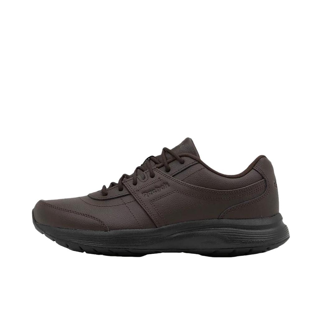 推荐商品：Reebok/锐步 Rainwalker 跑鞋 系带皮革圆头厚底 4E宽/深棕色
