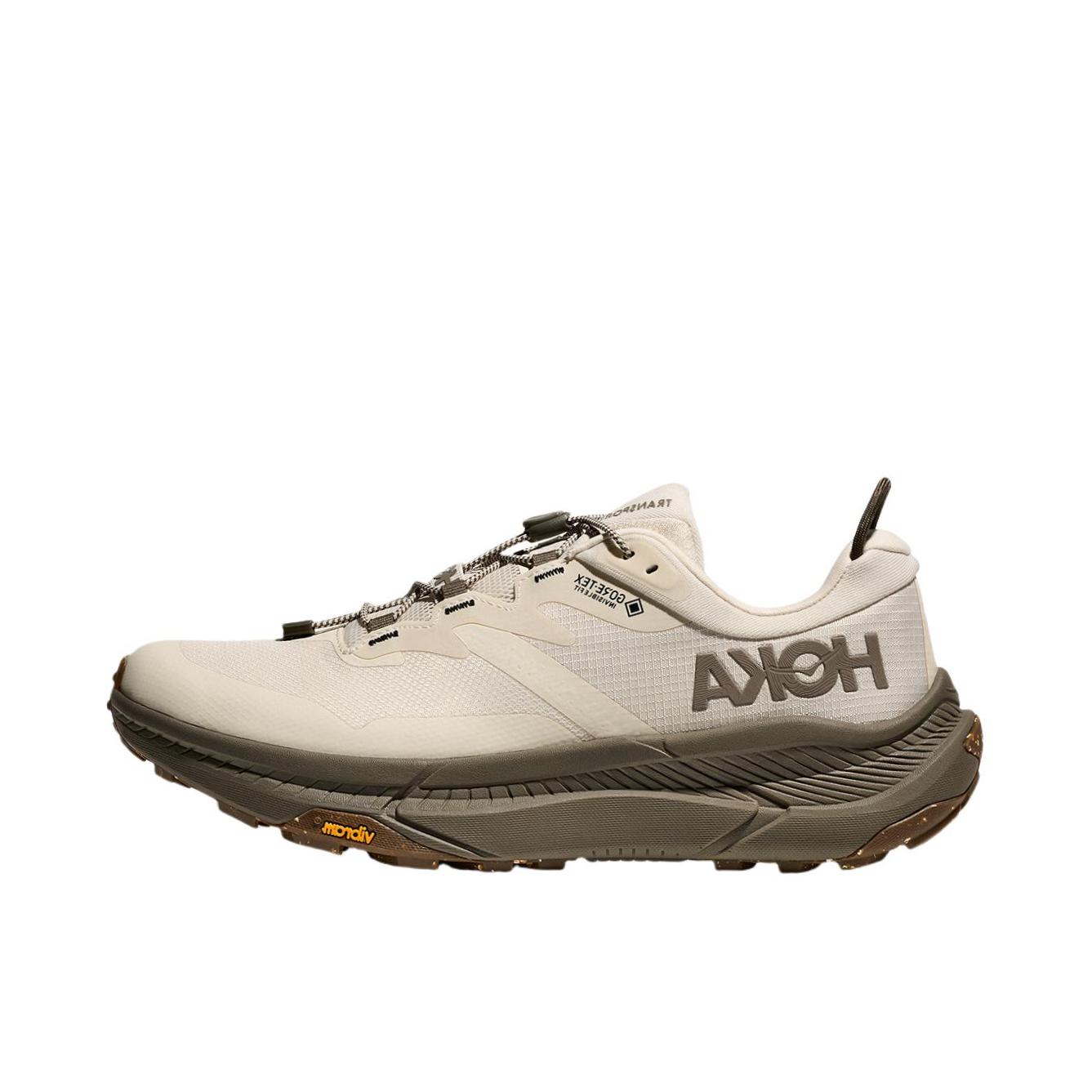 推荐商品：HOKA ONE ONE  Transport  耐磨防滑 减震透气 织物 合成革 圆头  防水 畅行 轻便舒适  徒步鞋  登山 户外休闲鞋 蛋壳黄/浅棕色