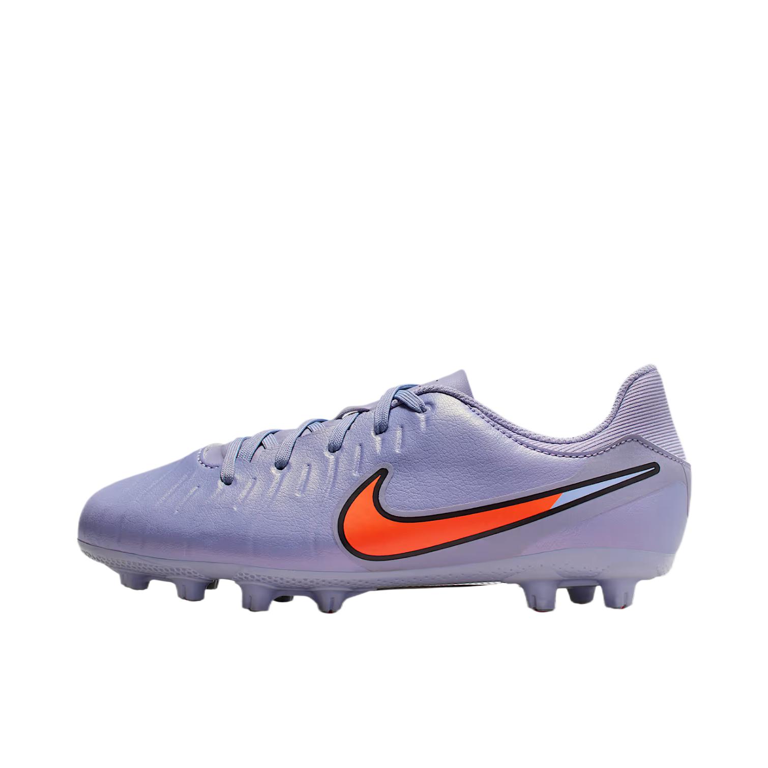 推荐商品：Nike Tiempo Legend 10 Academy HG 中端 胶质短钉 人造草坪 减震耐磨 足球鞋 大童/紫色