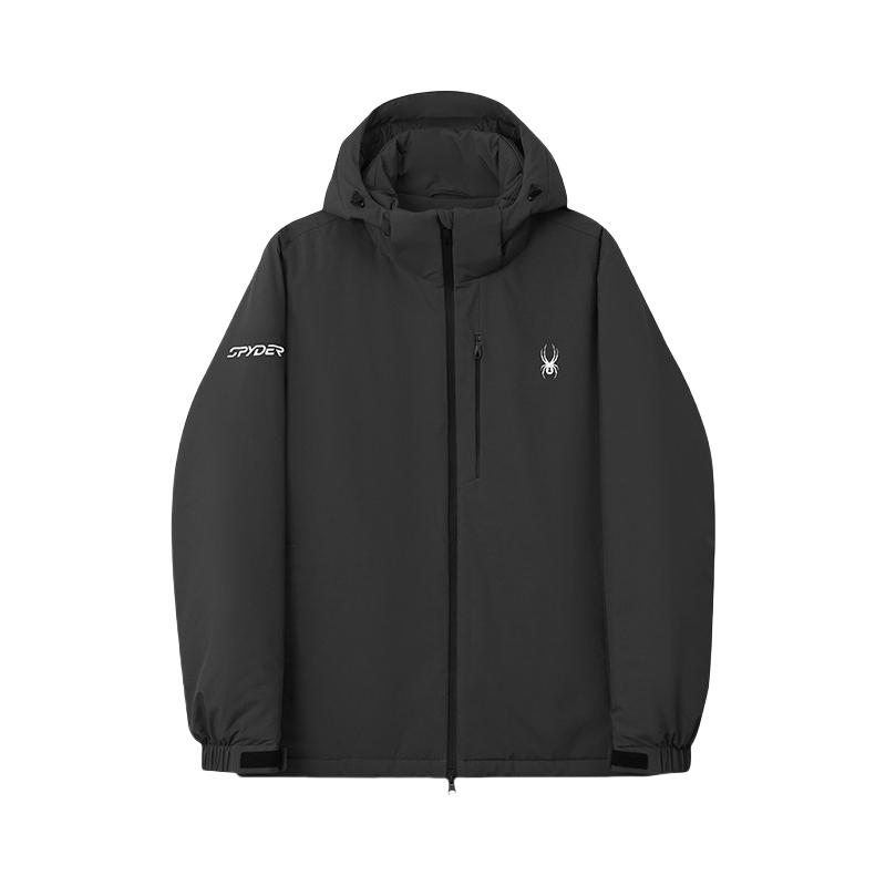 推荐商品：spyder 防风防水耐磨纯色短款棉服 25EF247M 黑
