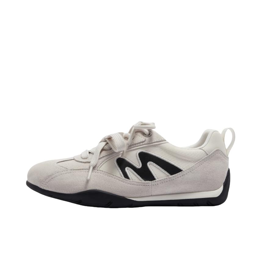 推荐商品：骆驼 新年系列 运动休闲鞋 平底复古舒适德训鞋薄底阿甘鞋增高轻便 女款/米色/黑色