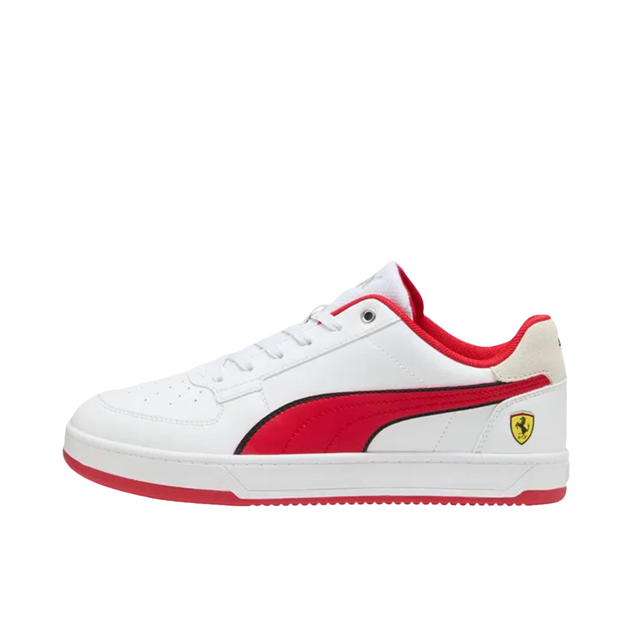 推荐商品：Puma/彪马 Scuderia Ferrari Caven 2.0 防滑 低帮 系带 耐磨 板鞋 SCUDERIA FERRARI联名/珍珠白/红色