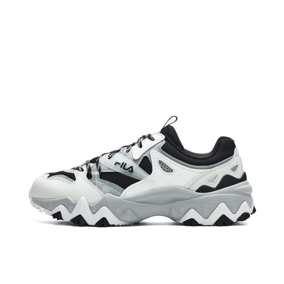 推荐商品：FILA/斐乐 Oakmont 织物 时尚 潮流复古 防滑耐磨 减震透气 舒适 加绒 合成革 运动 休闲鞋 黑/南极灰