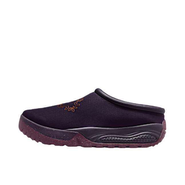 推荐商品：Nike ACG Rufus 舒适百搭 时尚 防滑耐磨 缓震透气 翻毛皮 一脚蹬 棉鞋 防水 户外功能鞋 紫色/黑色