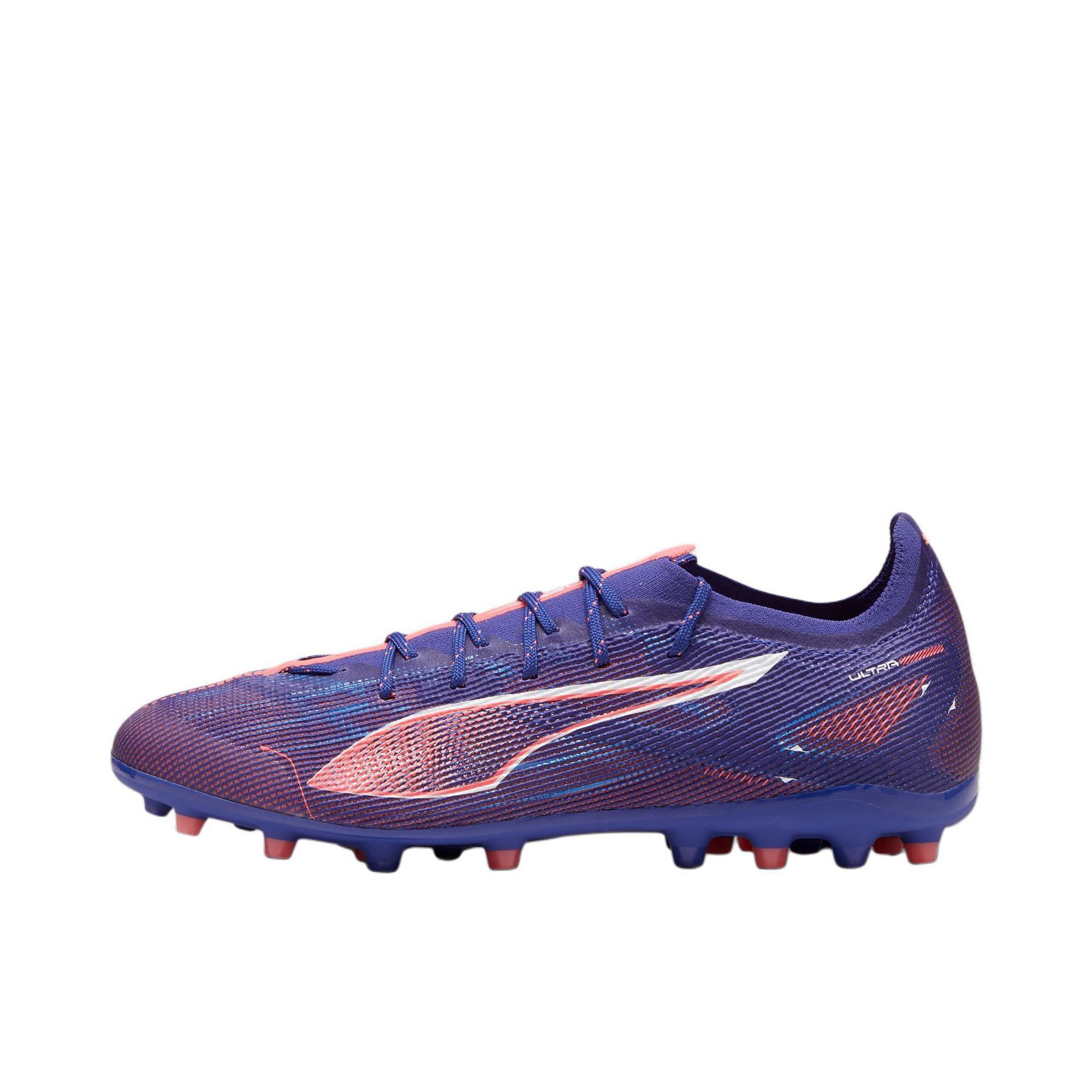 推荐商品：Puma/彪马 ULTRA 5 PRO MG 胶质短钉 人造草地 足球鞋 紫色/白色/红色