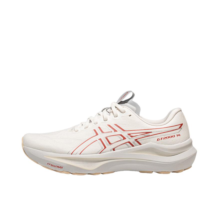 推荐商品：Asics/亚瑟士 GT-2000 14 跑鞋 舒适百搭支撑缓震回弹稳定支撑 白色/红色