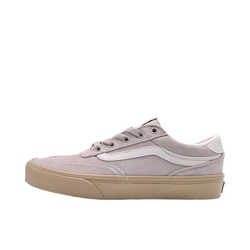 推荐商品：Vans/范斯 Brooklyn LS 板鞋 低帮系带厚底防滑耐磨舒适减震百搭复古薄底 女款/白色/粉灰色