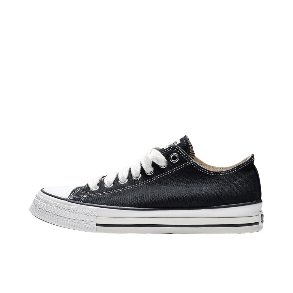 推荐商品：Converse/匡威 Chuck Taylor All Star 帆布鞋 常青款轻便防滑耐磨百搭复古圆头减震贴合高帮 黑色/雪白色