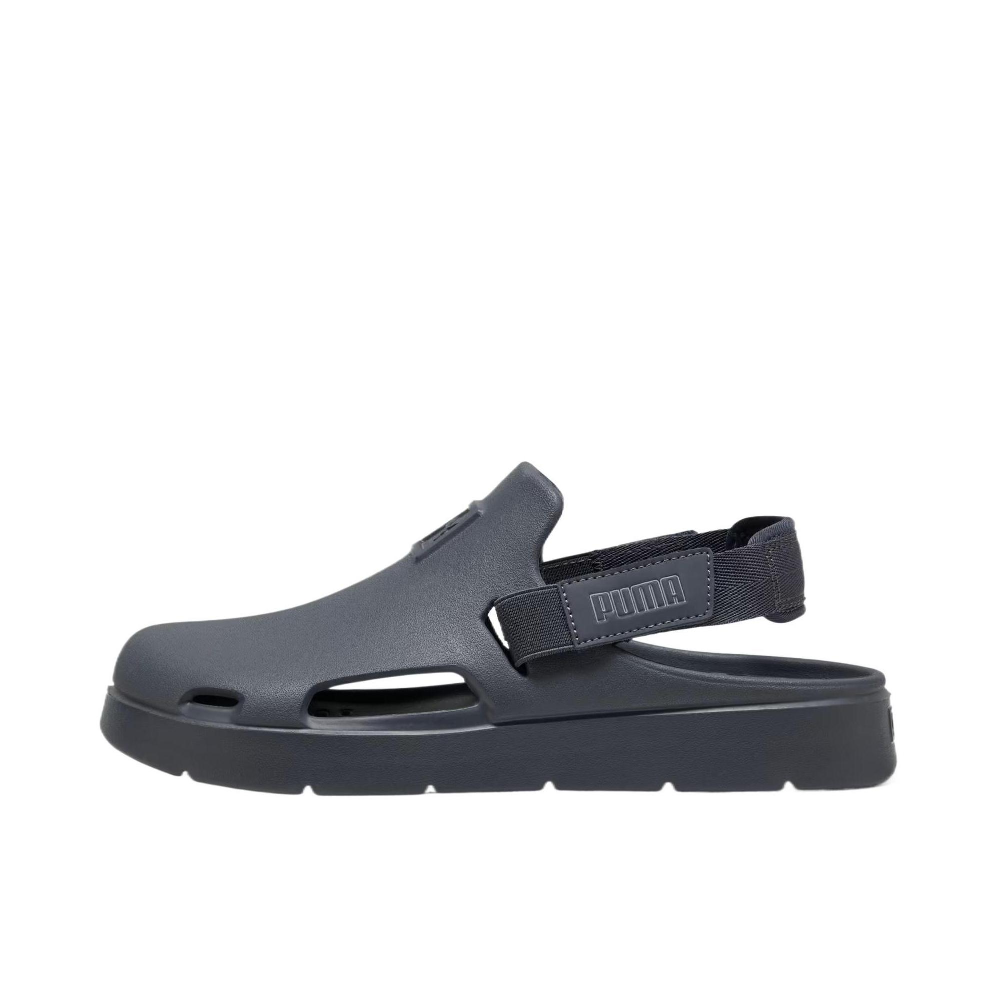 推荐商品：Puma/彪马 Shibui Mule 洞洞鞋 凉鞋 拖鞋 运动 半拖 包头 休闲防滑耐磨外穿沙滩透气橡胶底时尚百搭舒适 银河灰/中灰色