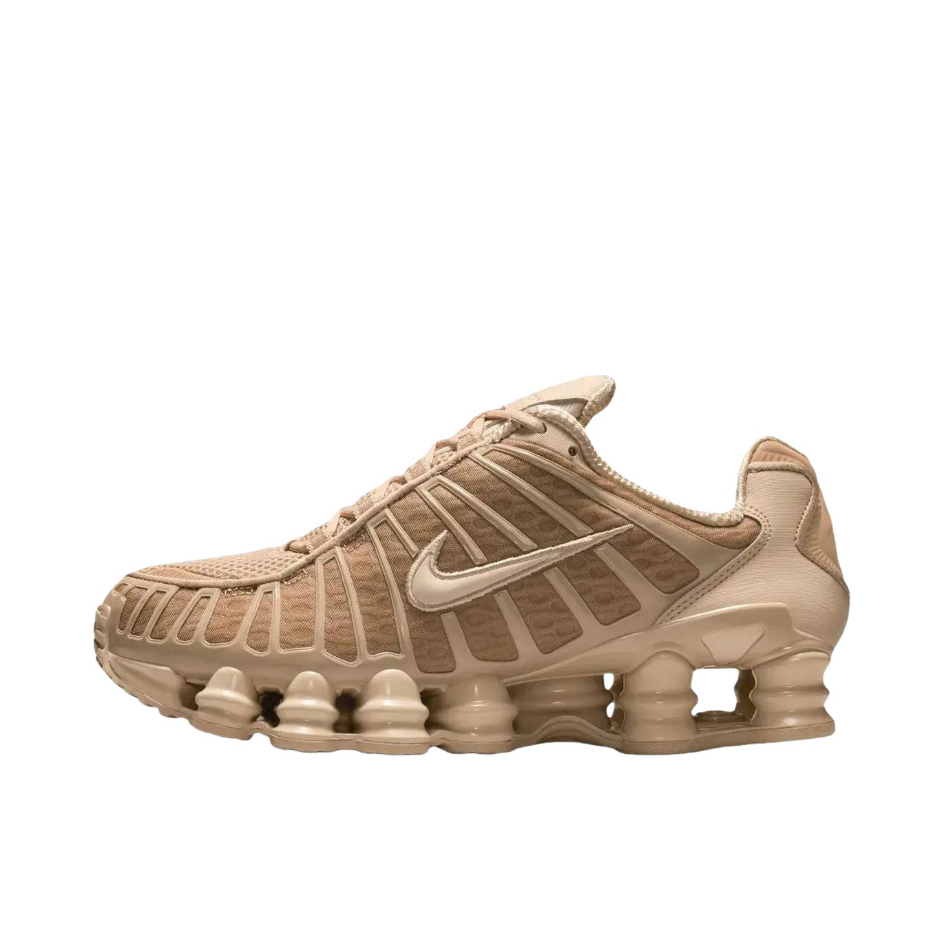 推荐商品：Nike Shox TL 运动休闲鞋 全掌气柱缓震回弹透气防滑耐磨百搭复古贴合圆头 棕色