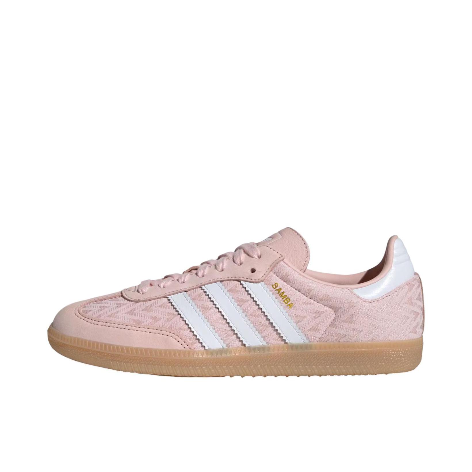 推荐商品：adidas Originals Samba OG T头鞋 板鞋 经典复古舒适百搭耐磨合成革圆头薄底贴合 粉色/棕色