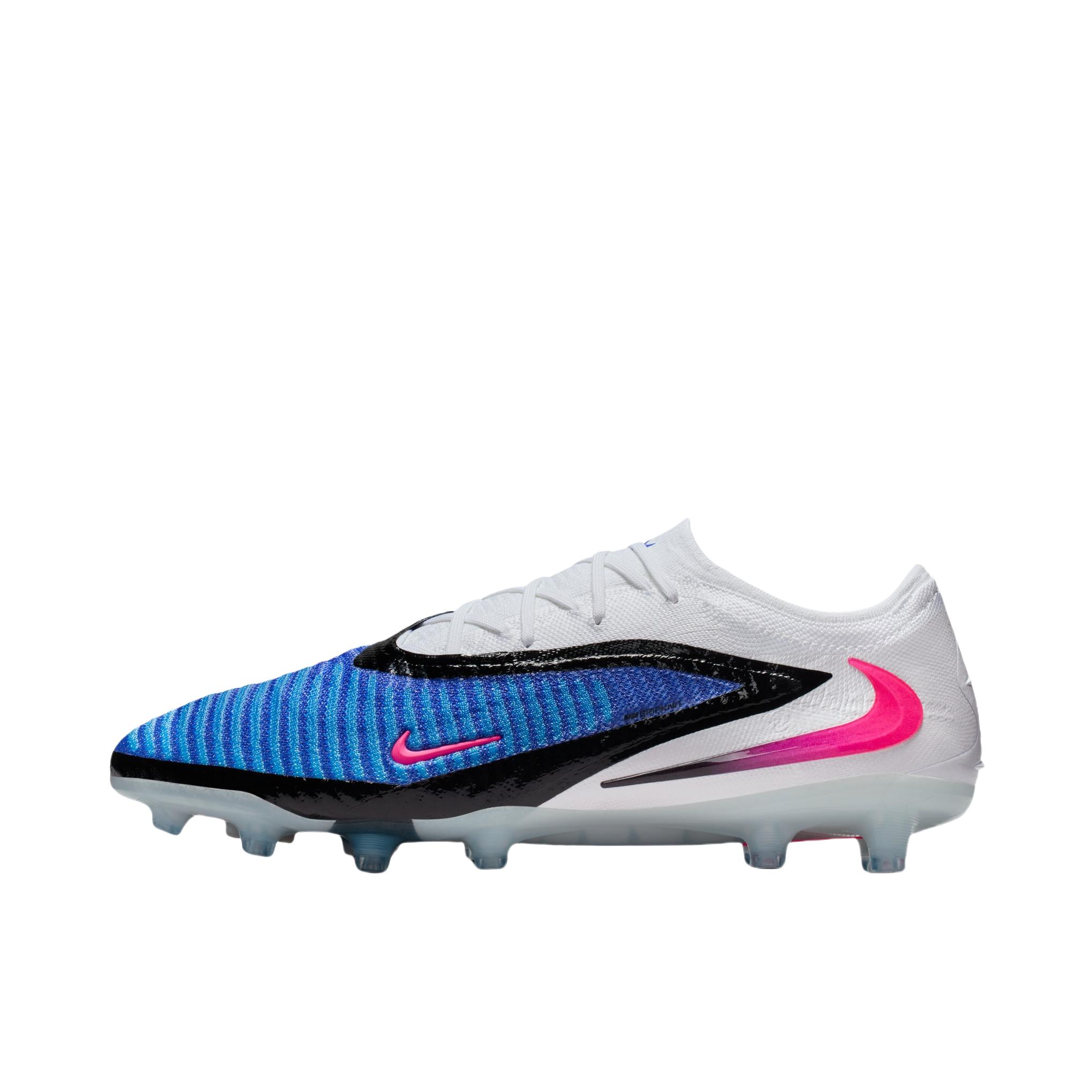 推荐商品：Nike Phantom 6 Elite GX3 AG 足球鞋 顶级短钉人造草地 赛车蓝/爆炸粉/白色