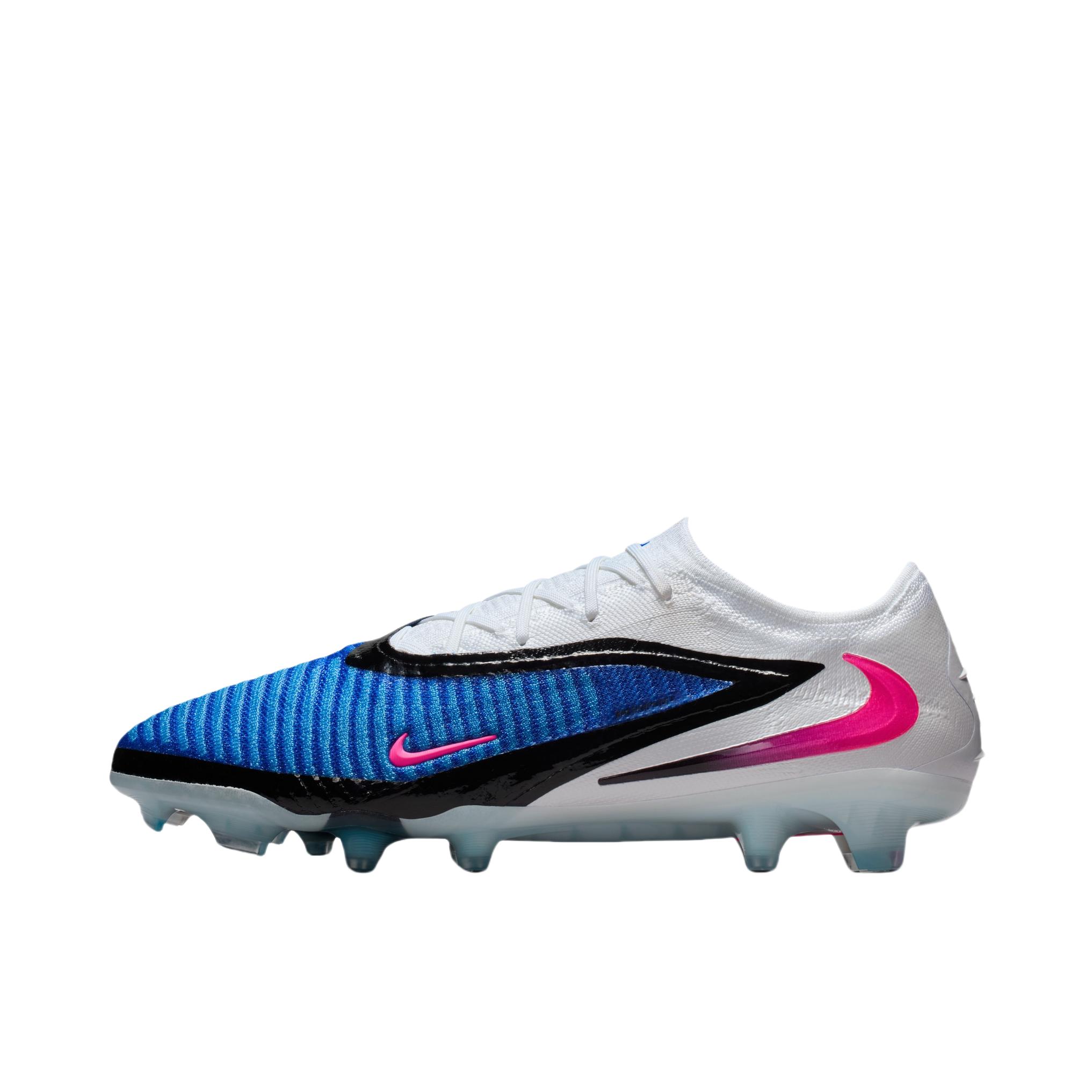 推荐商品：Nike Phantom 6 Elite FG 足球鞋 顶级长钉胶质天然硬质草地耐磨 赛车蓝/爆炸粉/白色/黑色