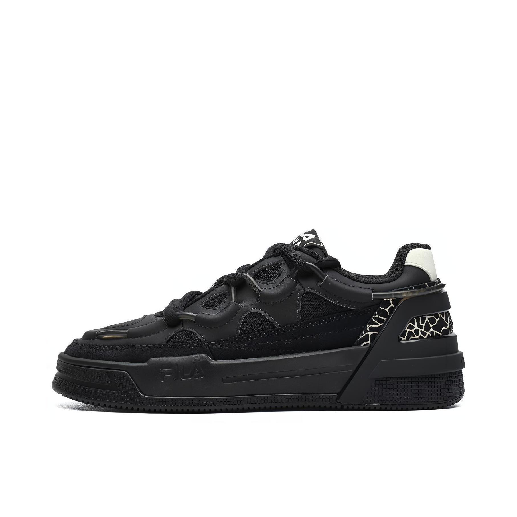 推荐商品：FILA/斐乐 Heritage 防滑耐磨 舒适透气 减震 圆头 复古 休闲鞋 黑色