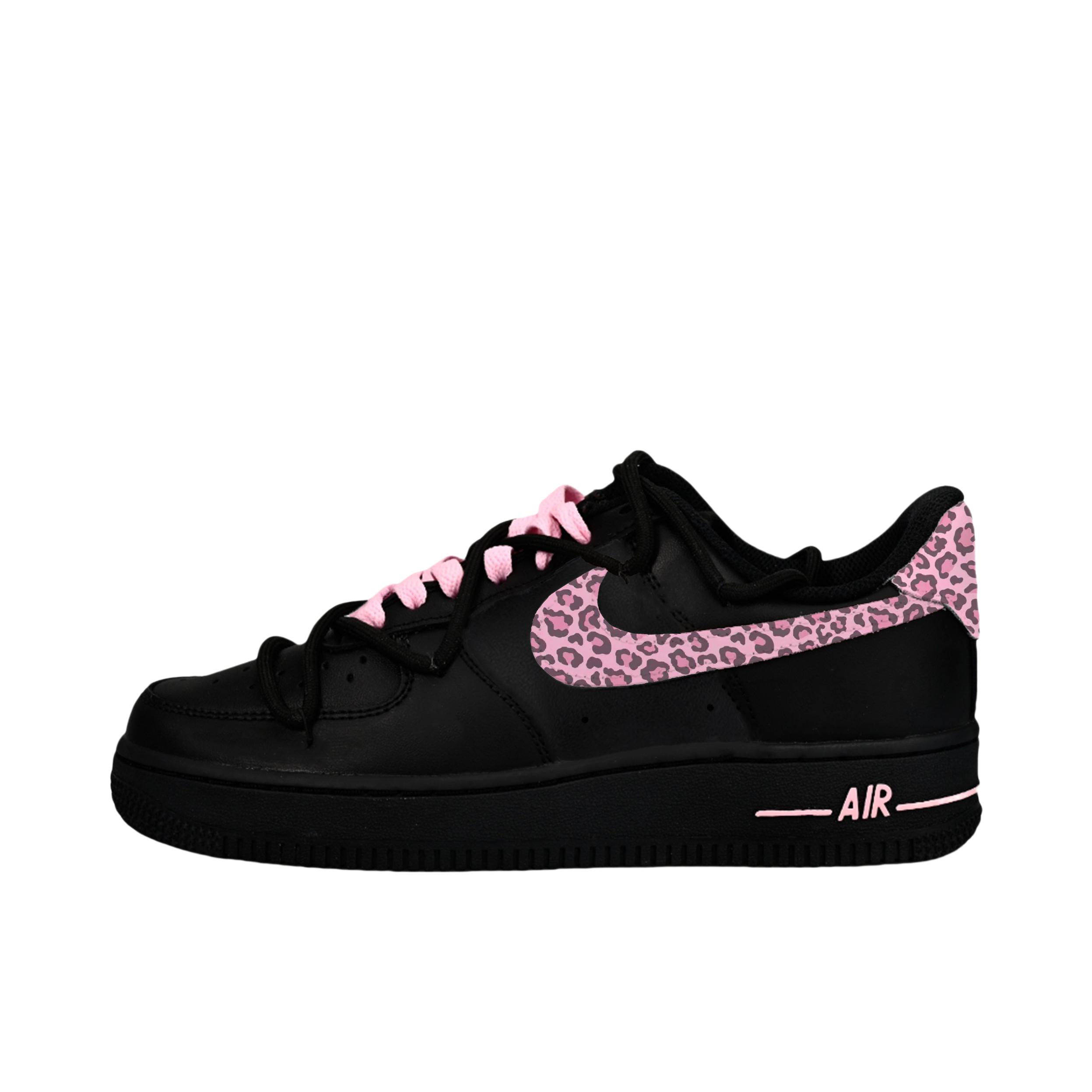 推荐商品：【定制款】 Nike Air Force 1 板鞋 防滑减震耐磨低帮增高 女款/粉色斑点