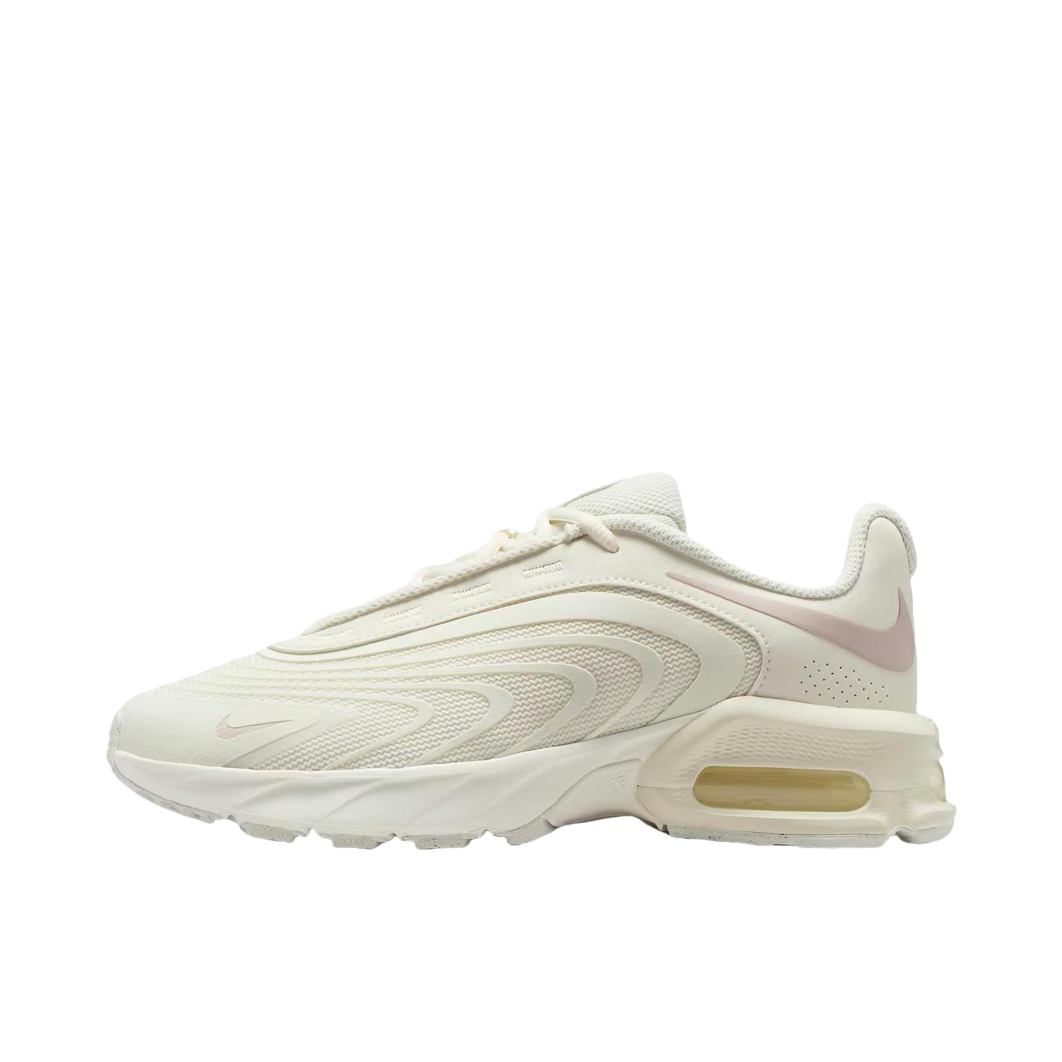 推荐商品：Nike Air Max Fire 运动休闲鞋 舒适回弹缓震防滑耐磨低帮时尚简约百搭贴合圆头 帆白/淡象牙白/淤泥红