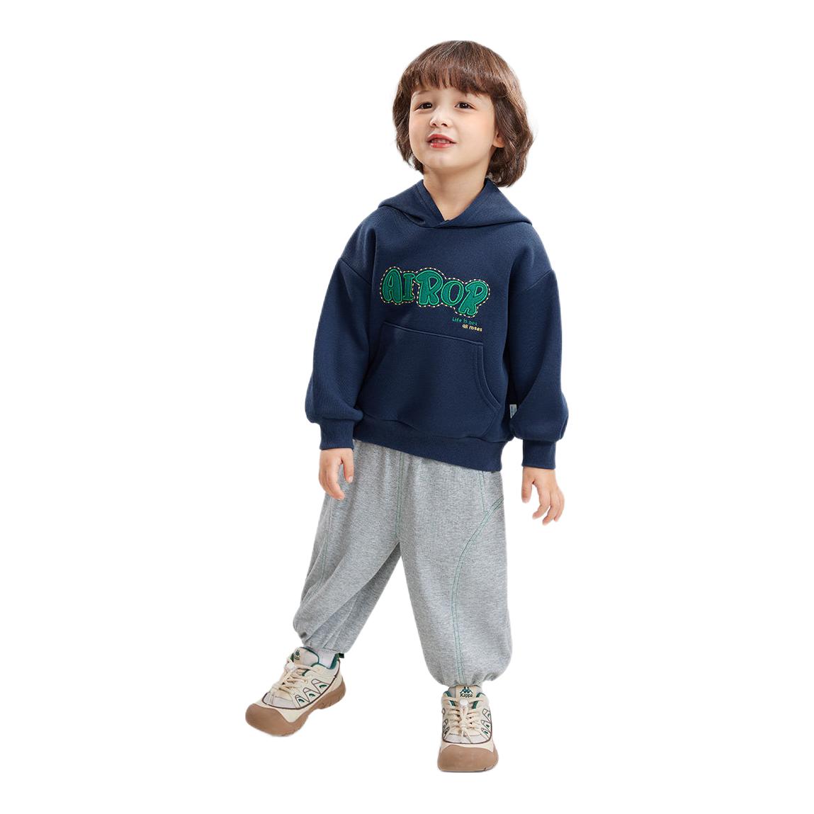 推荐商品：CICIIBEAR/齐齐熊童装 防风耐磨落肩长袖卫衣 男中小童 Q102323 深绛蓝/常规款