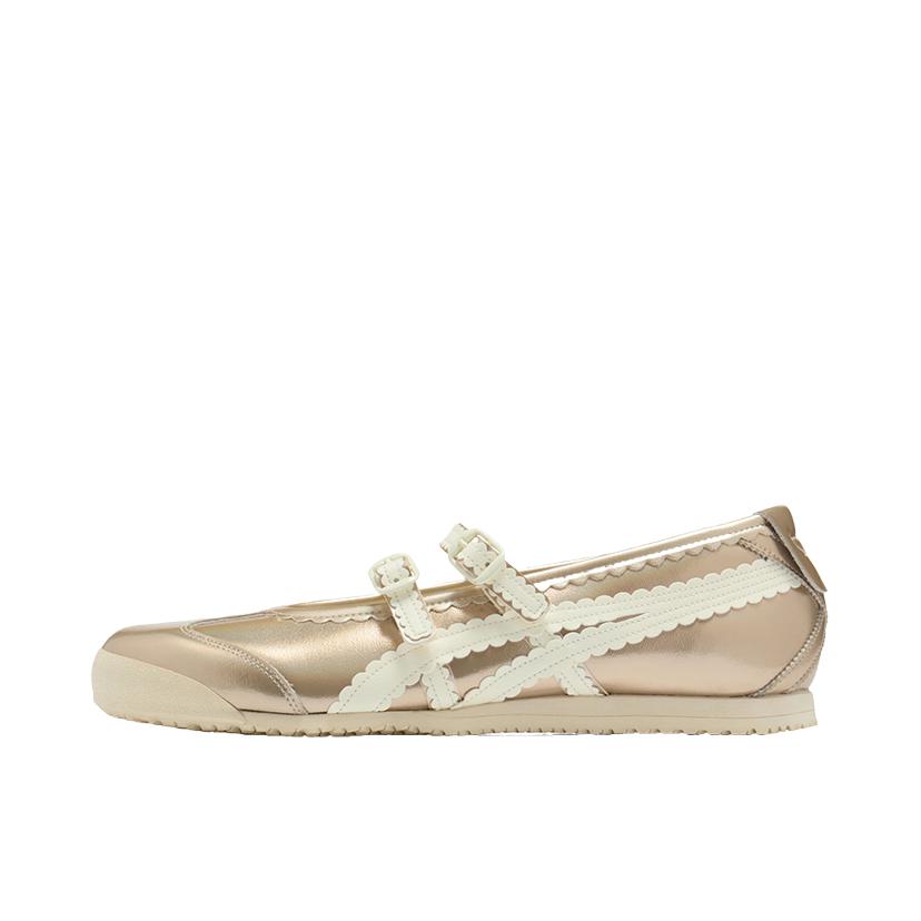 推荐商品：Onitsuka Tiger 鬼塚虎 MEXICO 66 TGRS 防滑 透气 轻便 低帮 芭蕾风 运动休闲鞋 金色/白色