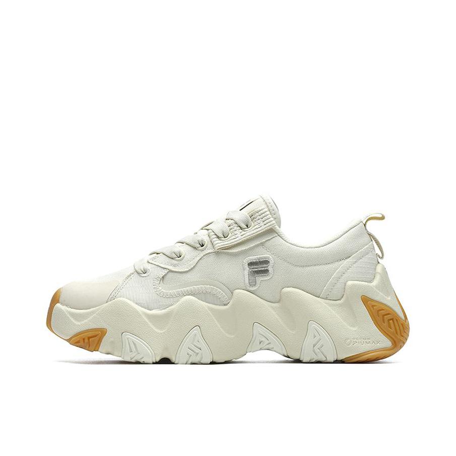 推荐商品：FILA/斐乐  Starfish 海星  时尚复古 潮流百搭 休闲运动 防滑耐磨 增高厚底 织物 合成革  老爹鞋 白芦笋/泥土黄
