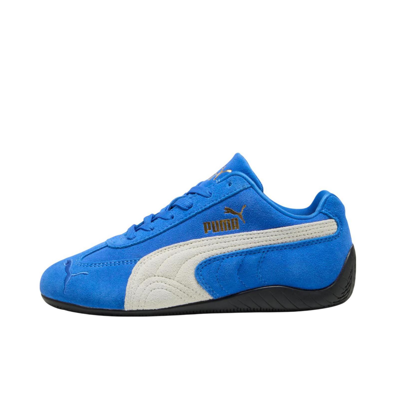 推荐商品：Puma/彪马 Speedcat OG 赛车鞋 德训鞋 训练鞋 T头薄底复古防滑耐磨贴合赛车风流光风 大童/山蓝色/象牙白