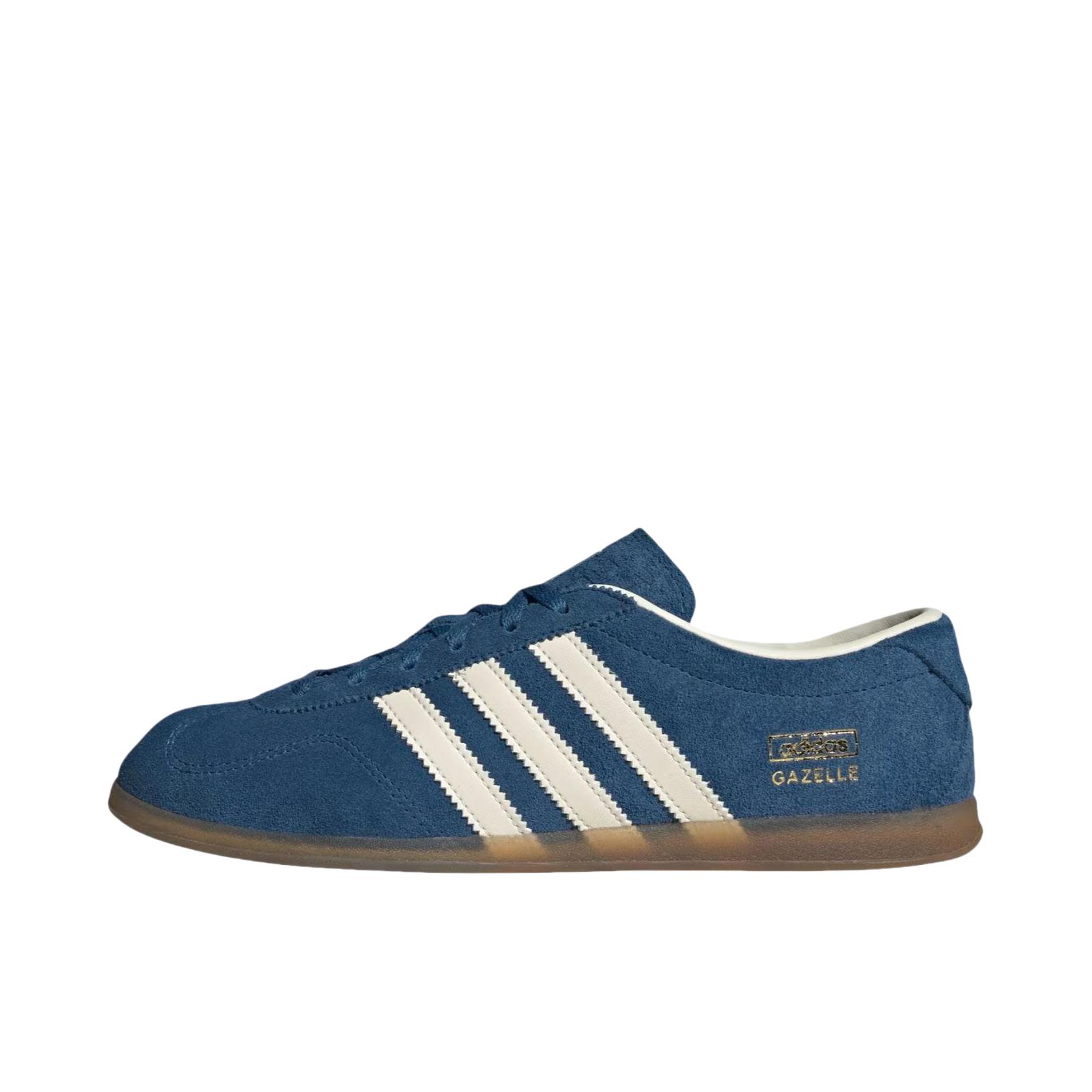 推荐商品：adidas Originals GAZELLE Lo Pro 板鞋 百搭耐磨低帮舒适薄底德训鞋T头鞋复古防滑贴合 蓝色/米色