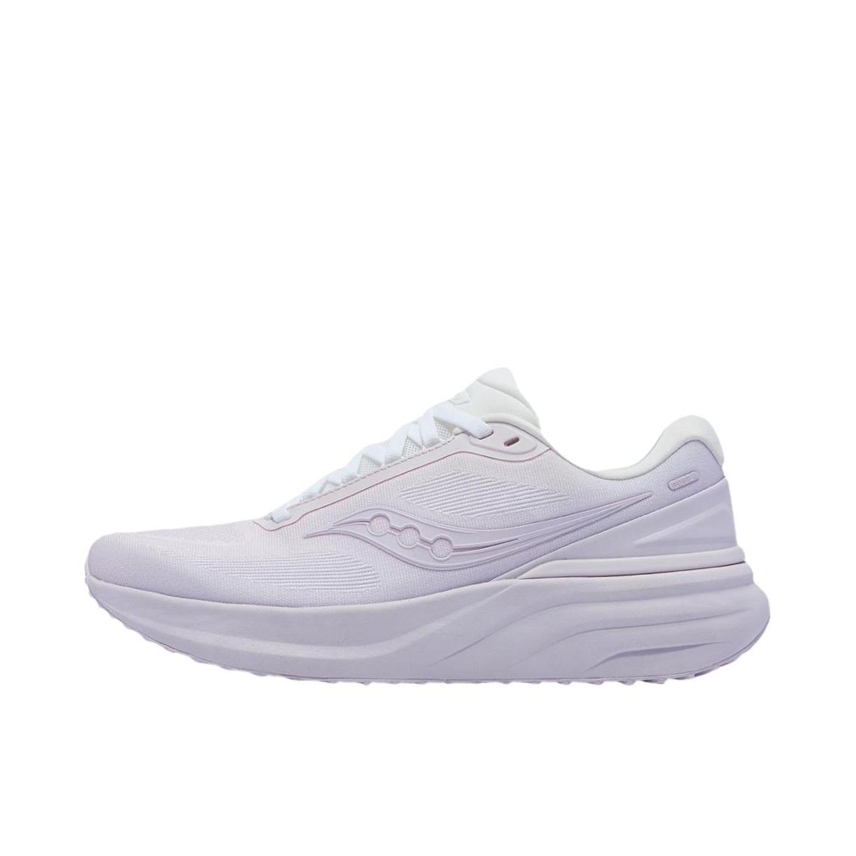 推荐商品：Saucony/索康尼 PUFF泡芙 4 跑鞋 柔软厚底圆头系带缓震 女款/浅粉色