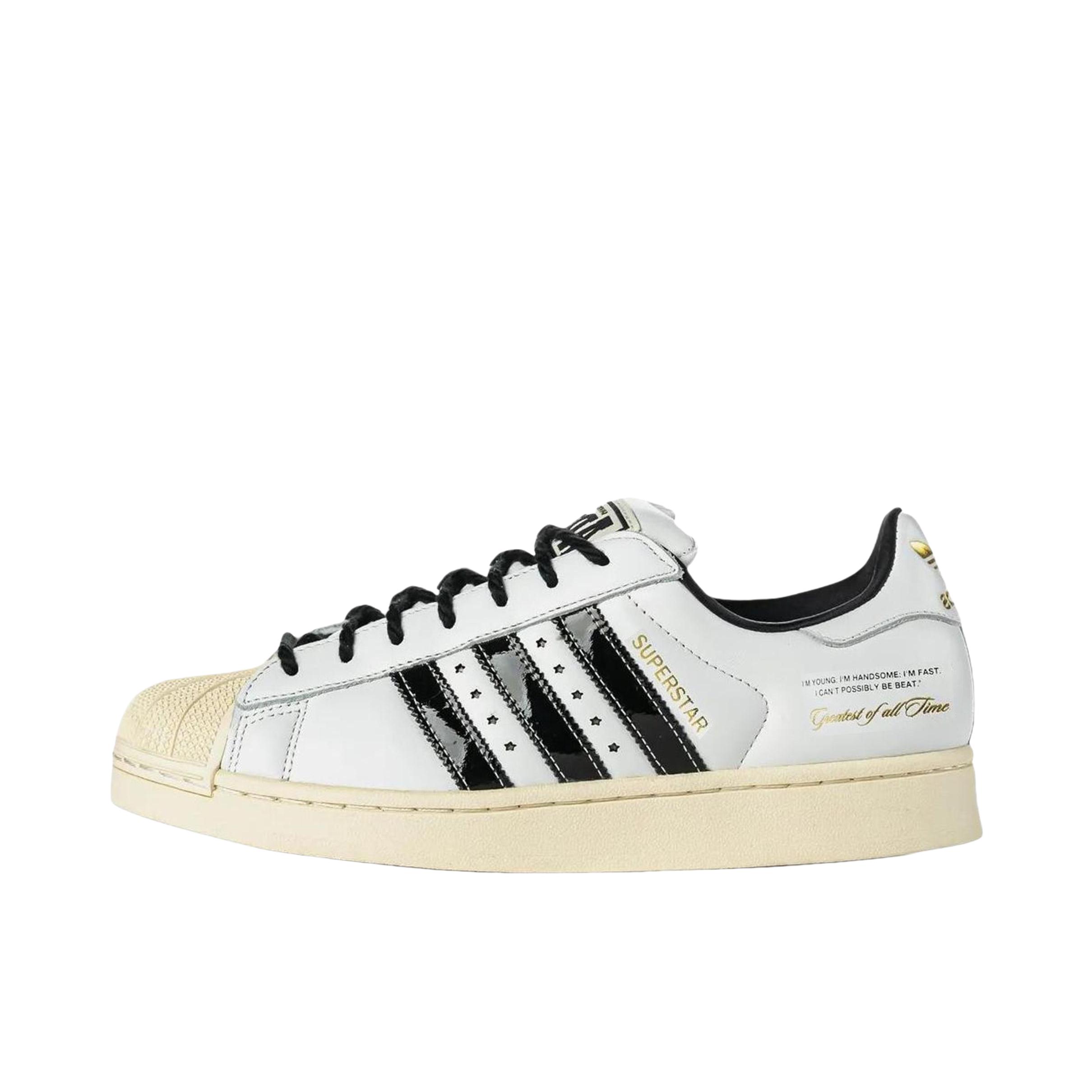 推荐商品：【宋雨琦同款】 adidas Originals Superstar 板鞋 轻便贝壳头薄底舒适百搭耐磨复古 MUHAMMAD ALI联名/白色 