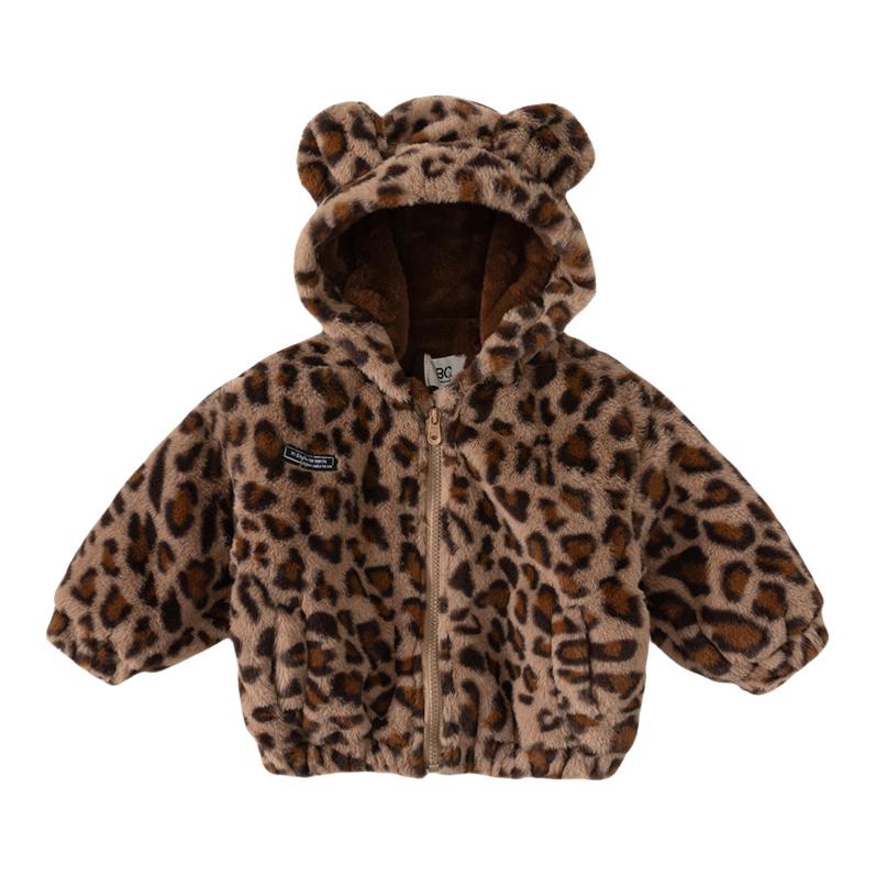 推荐商品：insbobo童装 拉链保暖连帽棉服 中小童 DY82023 焦糖咖