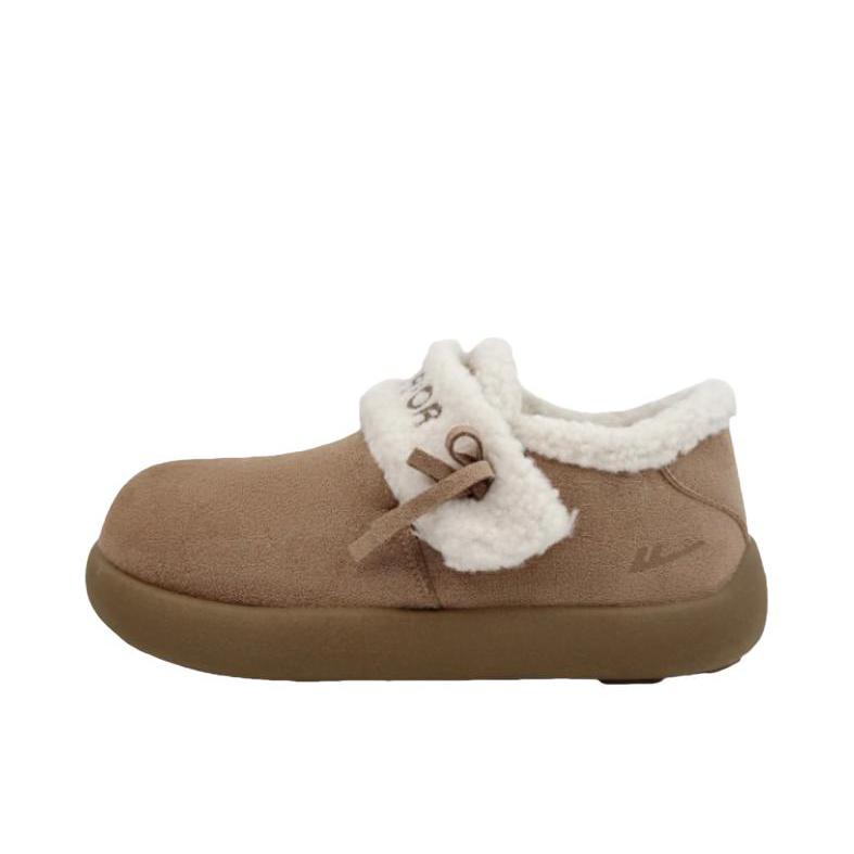 推荐商品：回力 棉鞋 百搭蝴蝶结厚底加绒加厚魔术贴 WBN(JS)-3509 加绒/女款/姜糖色