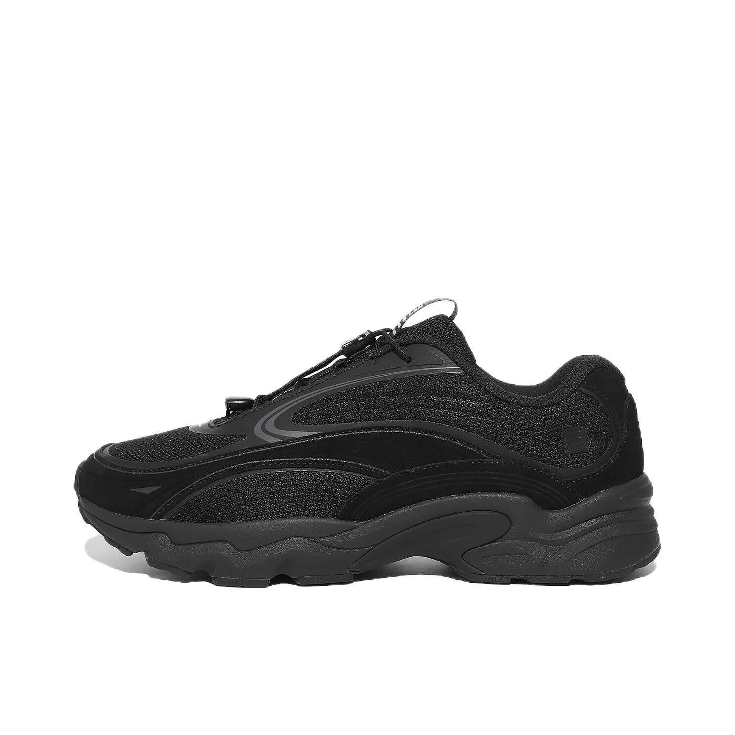 推荐商品：FILA/斐乐 PANTERA 运动休闲鞋 橡胶抽绳圆头厚底 黑色