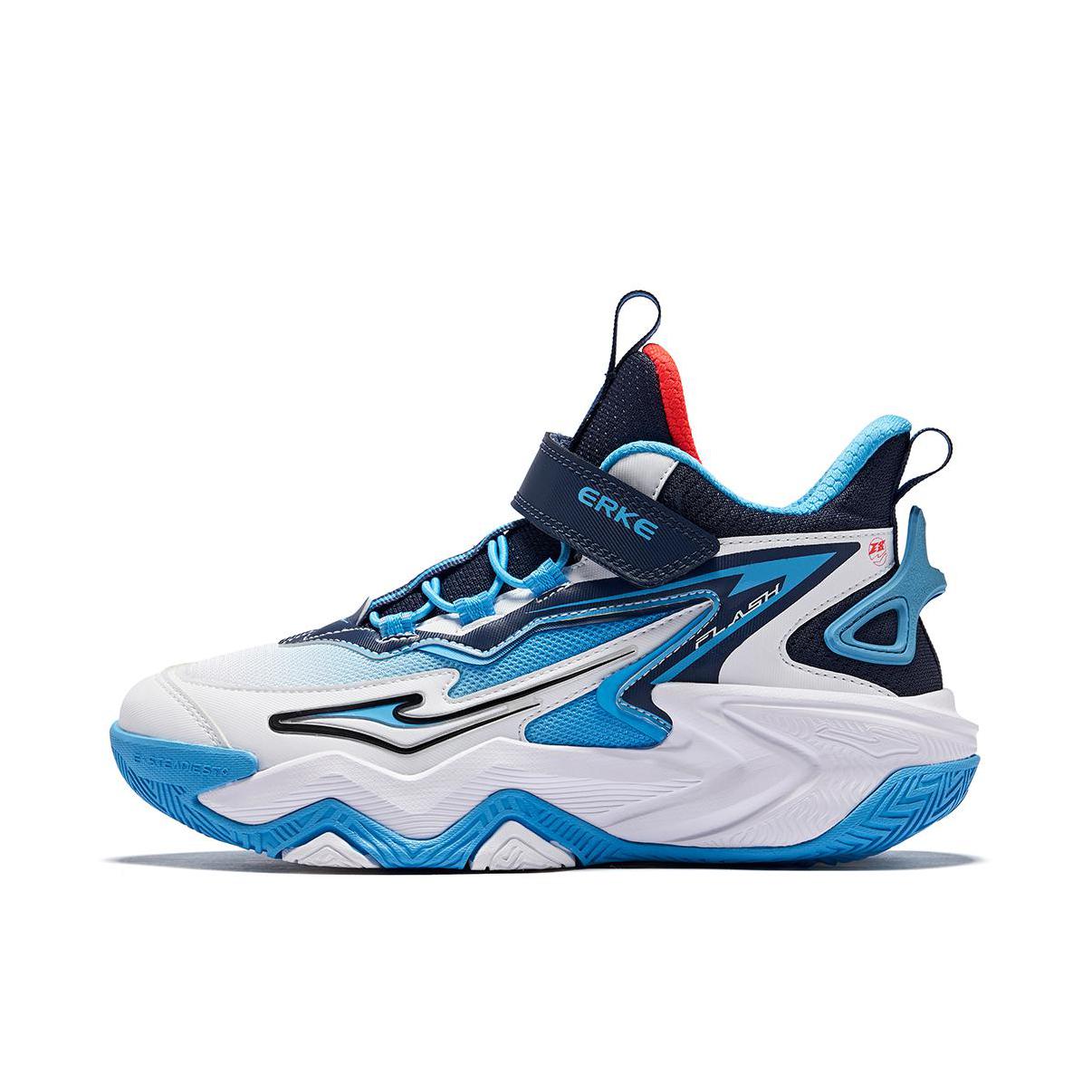 推荐商品：鸿星尔克 无惧 儿童篮球鞋 实战防滑耐磨 大童/尔克白/泳池蓝/峡湾蓝