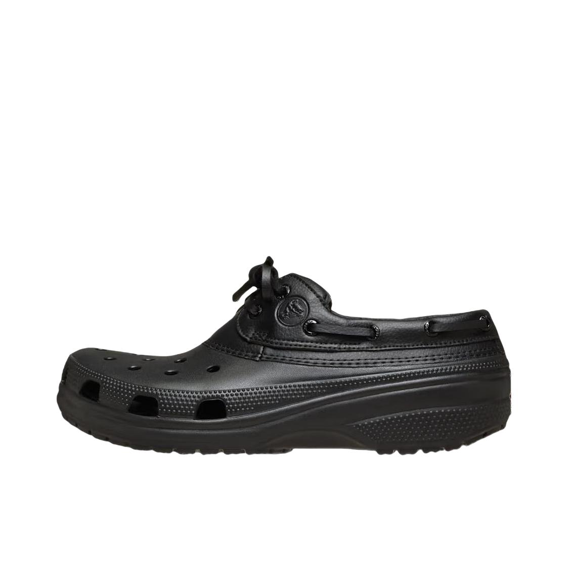 推荐商品：Crocs/卡骆驰 Classic clog Islander 凉鞋 皮革简约圆头洞洞 黑色