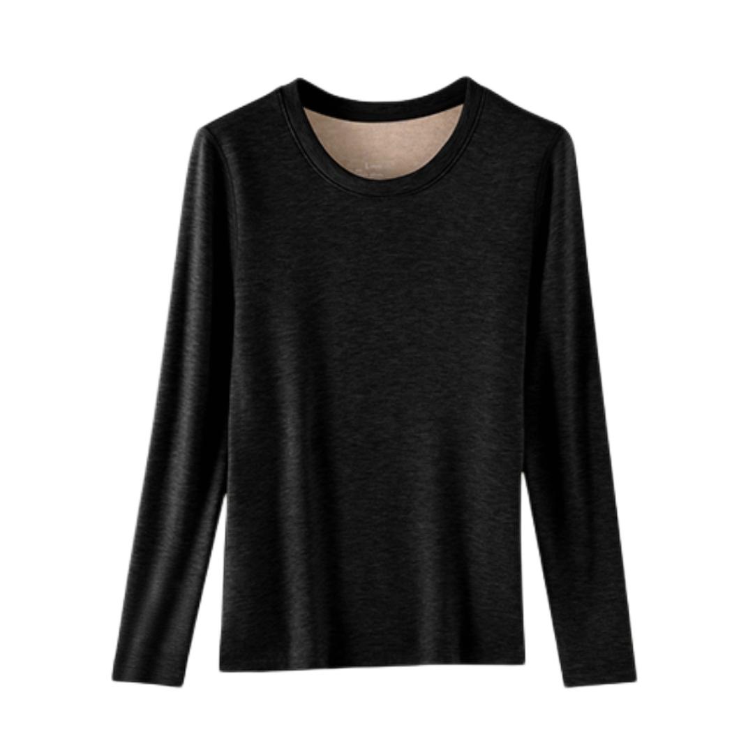 推荐商品：棉小内 羊绒蚕丝圆领保暖内衣 女装 MXNAB662021_ZY 星空黑/女