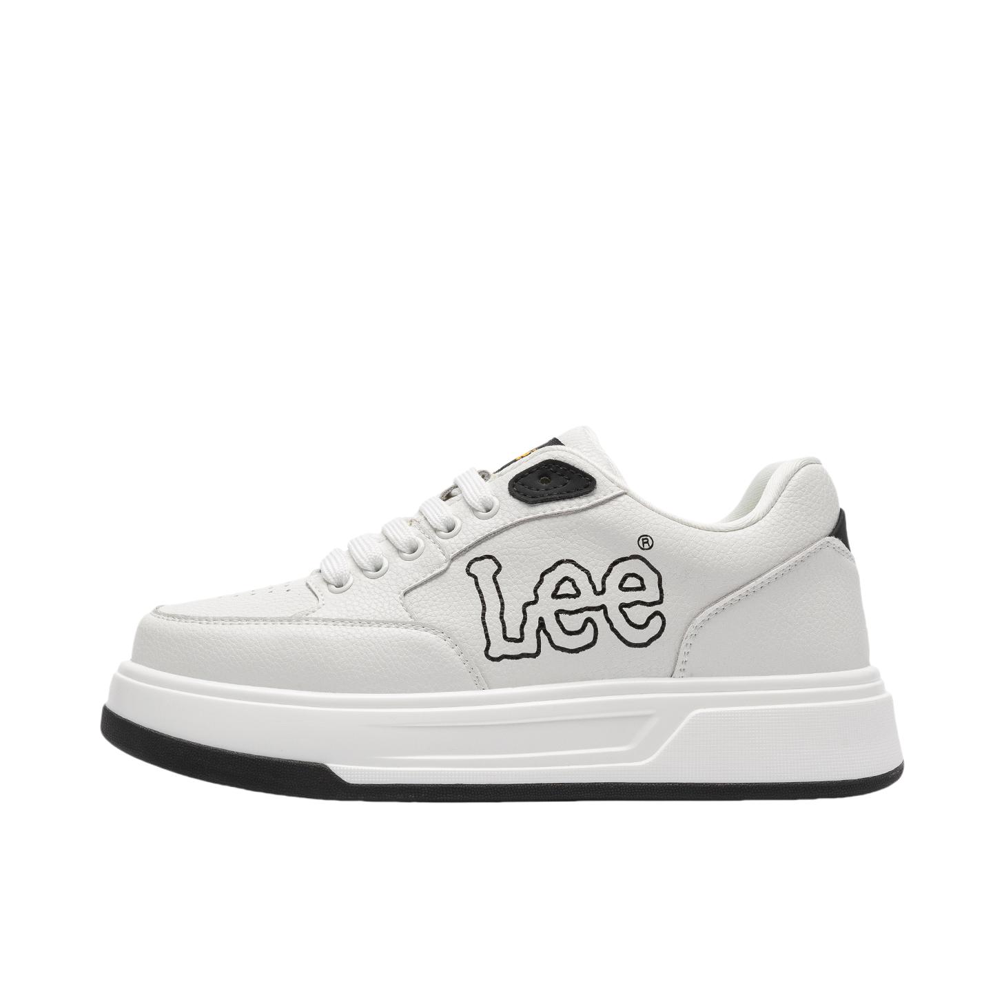 推荐商品：Lee 板鞋 百搭休闲厚底增高小白鞋 L253UB559 白色
