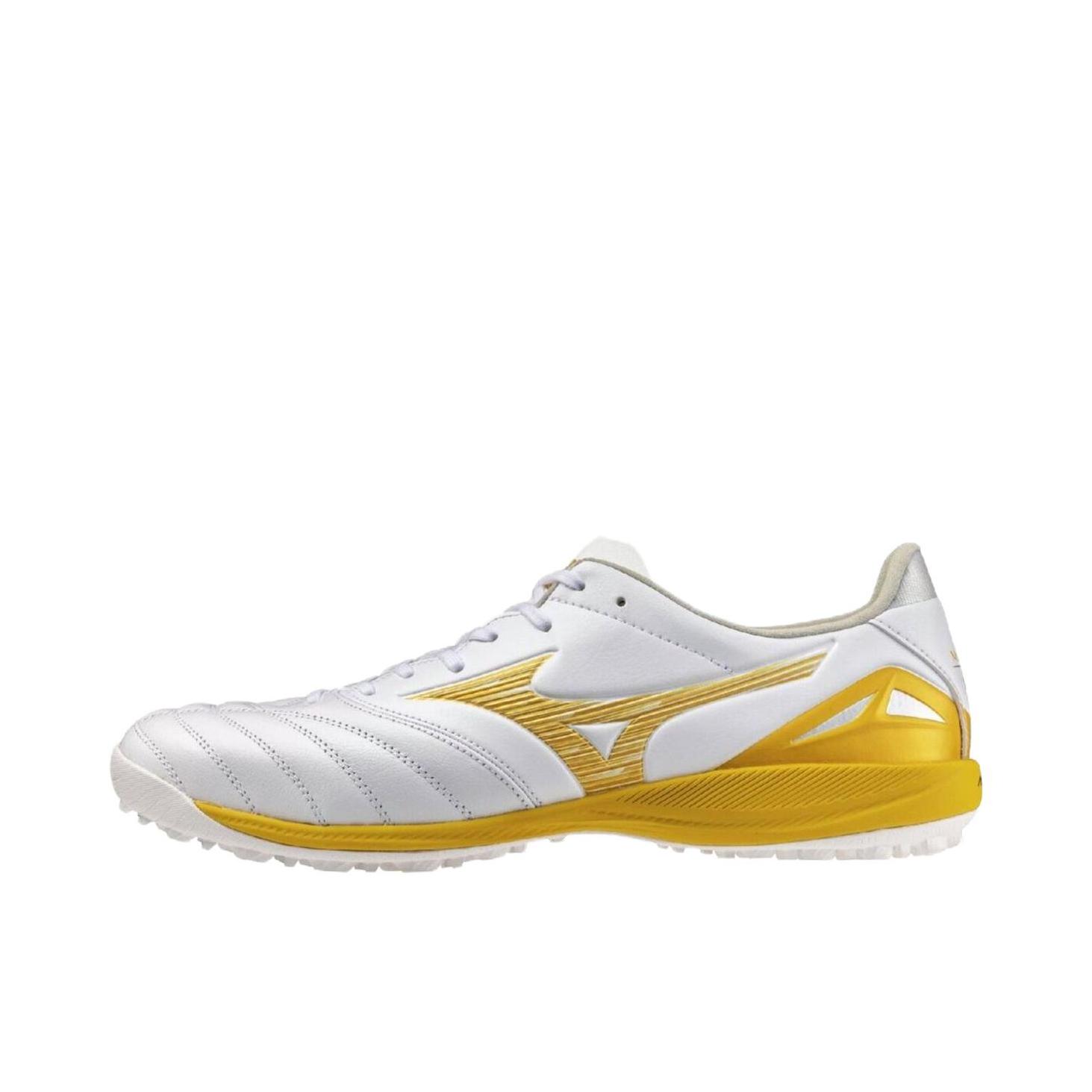 推荐商品：Mizuno/美津浓 Morelia NEO 4 Pro TF 次顶级 碎钉 防滑耐磨 胶质 足球鞋 白色/金色