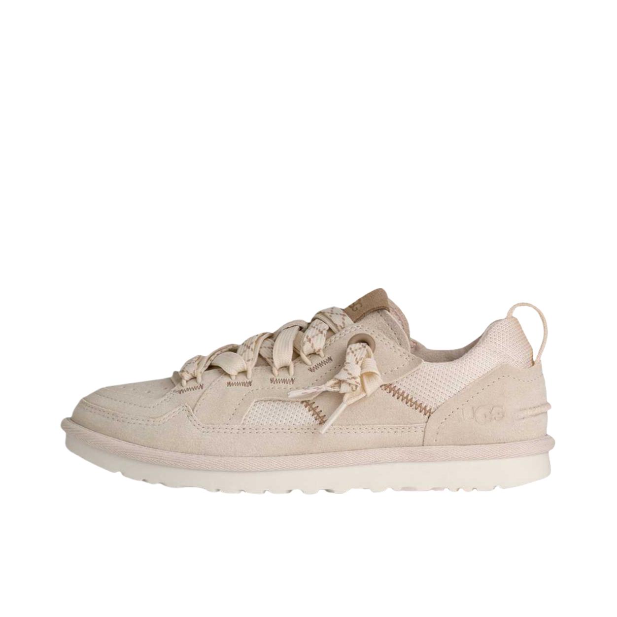 推荐商品：UGG Low Profile Sneaker 运动休闲鞋 复古低帮平跟牛剖层革圆头 女款/茉莉白