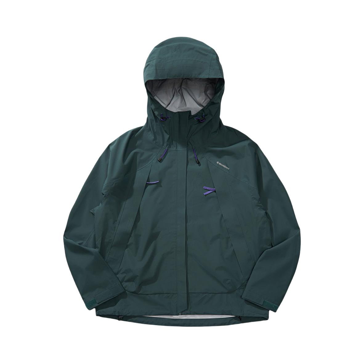 推荐商品：Monterest/瞬时山野 复古拉链连帽长袖冲锋衣 25NOCY006 螺黛绿