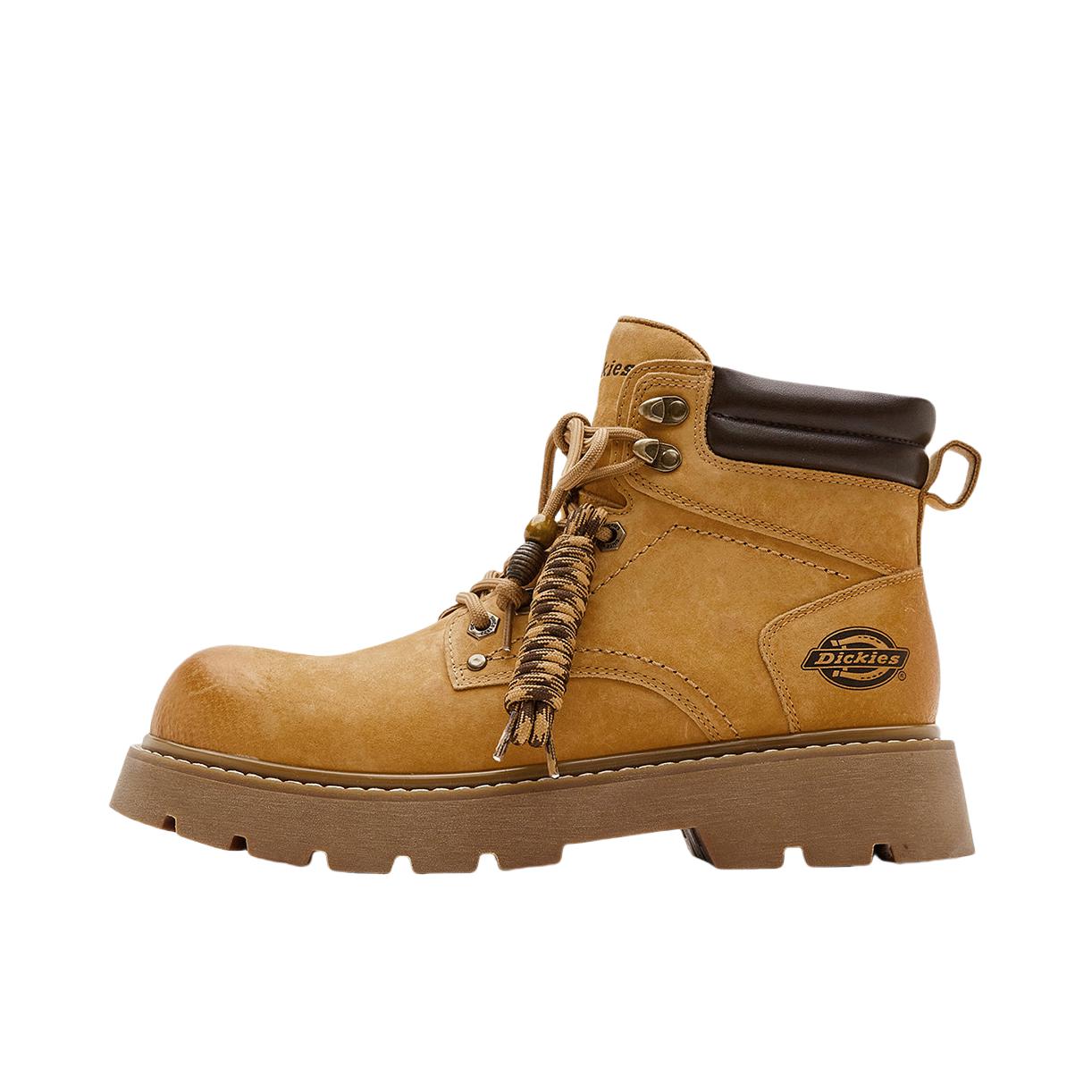 推荐商品：Dickies 马丁靴 英伦风圆头厚底耐磨加绒工装靴 254M50LXS82 加绒/土黄色