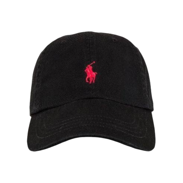 Ralph Lauren/拉夫劳伦 徽标刺绣logo棉质鸭舌帽 710548524 黑色012
