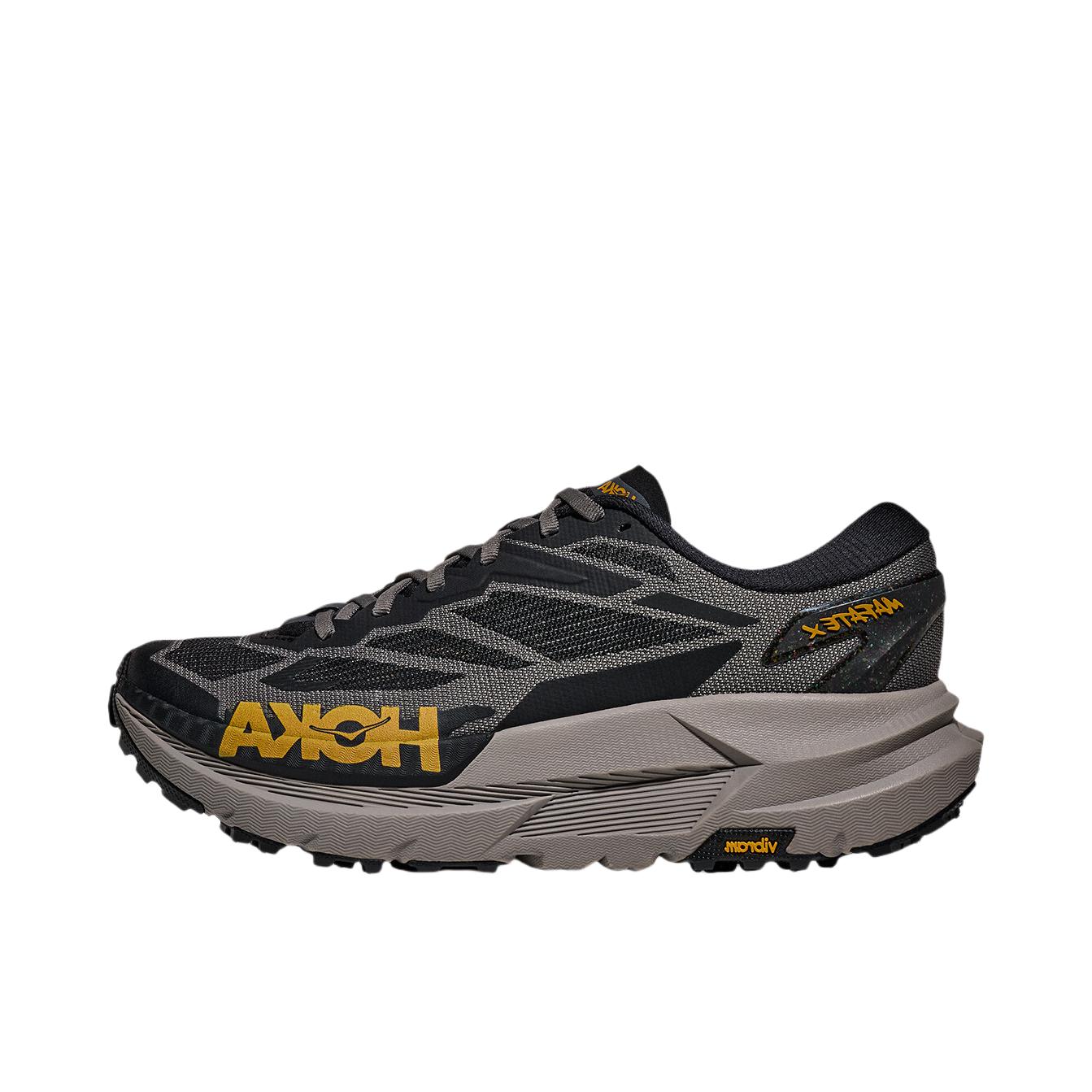 推荐商品：HOKA ONE ONE  MAFATE X  越野 透气 缓震 舒适  登山鞋 户外鞋 黑色/岩屑灰