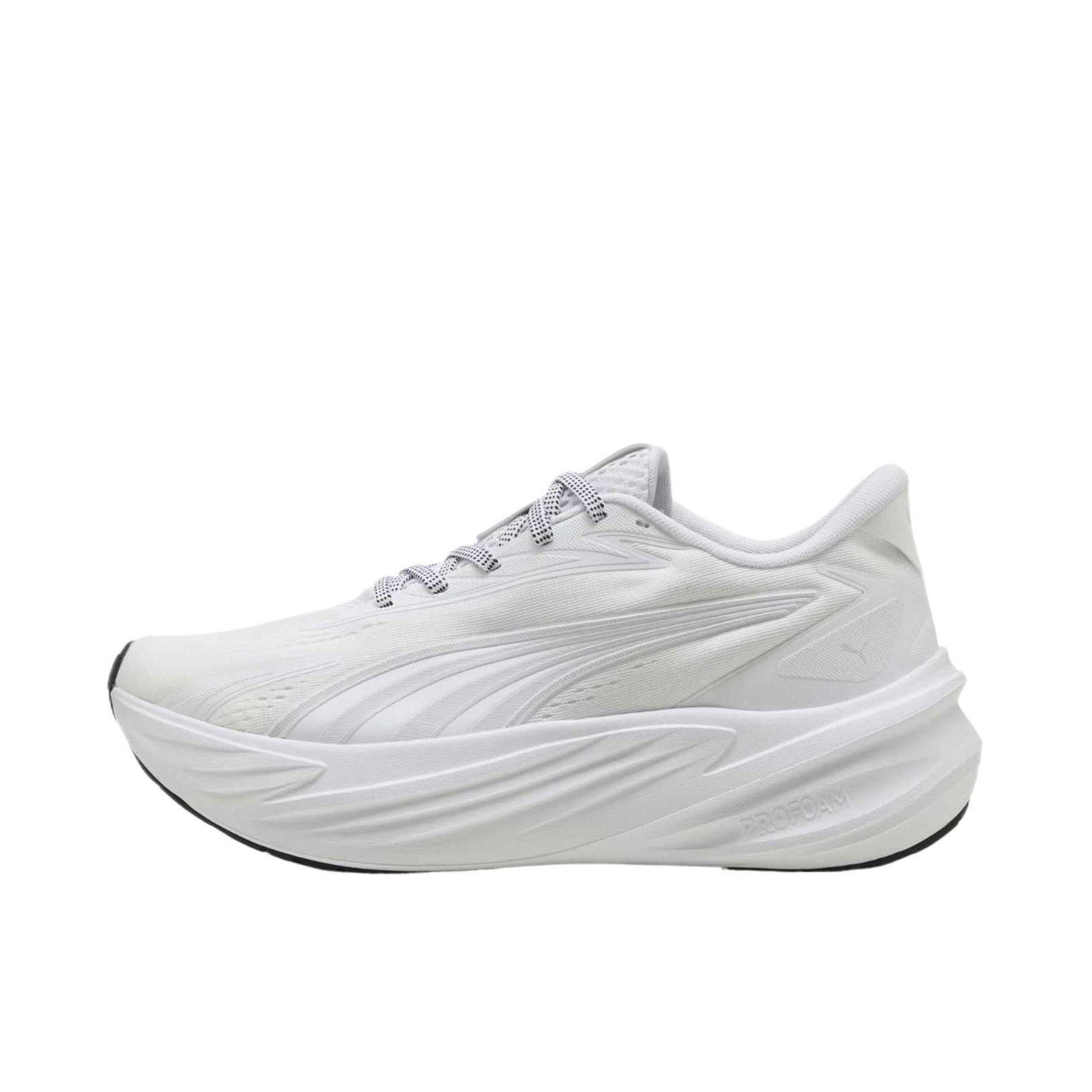 推荐商品：Puma/彪马 Maxima Pro 跑鞋 厚底系带圆头减震耐穿支撑回弹 白色/黑色