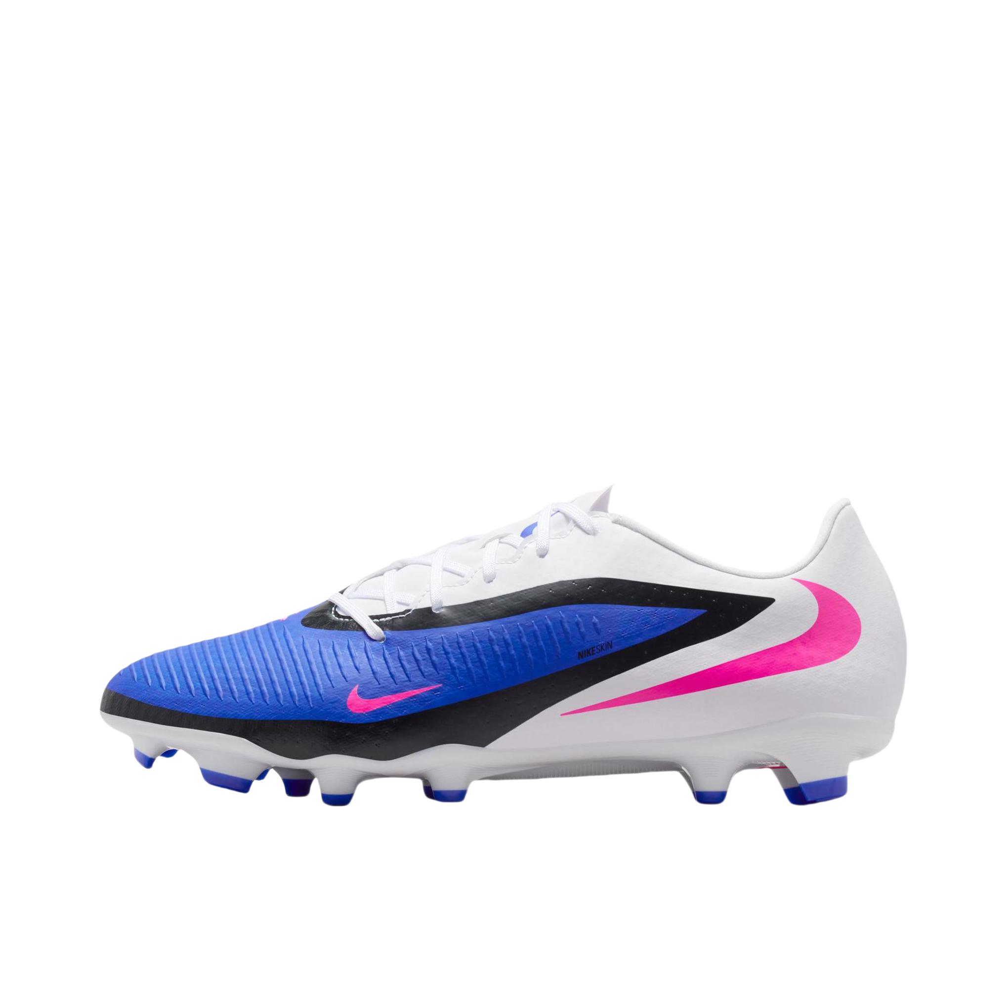 推荐商品：Nike Phantom 6 Academy MG 足球鞋 中端胶质短钉多种场地耐磨透气 赛车蓝/白色/爆炸粉
